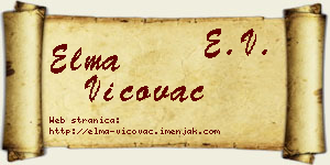 Elma Vićovac vizit kartica